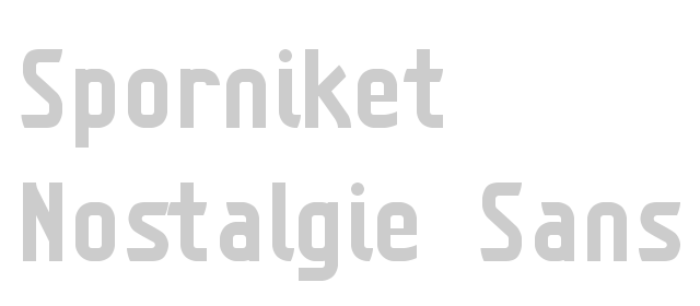 Sample of the typeface with a 150 pixels height